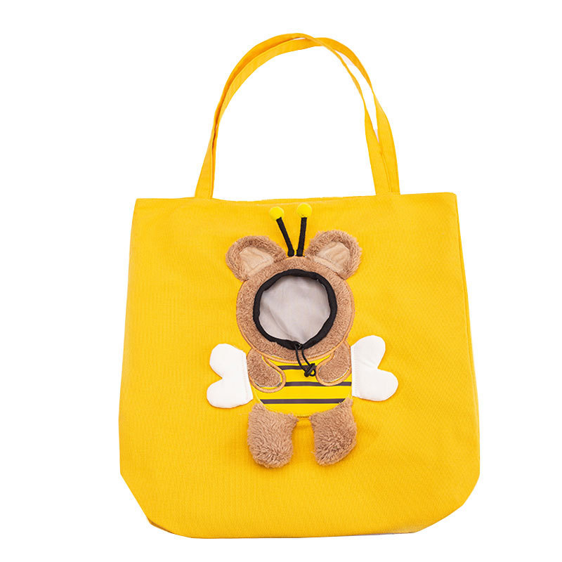 Little Bee Design Cat Dog Carrier Bags Portable Breathable Bag Soft Pet Carriers With Safety Zippers Outgoing Travel Pets Handbag - Image 3