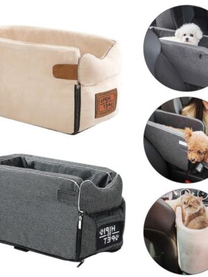 Dog Car Seat Pet Carrier Universal Armrest Box Nonslip Quilted Pet Car Carrier Bags For Small Dogs Outdoor Travel Pet Supplies