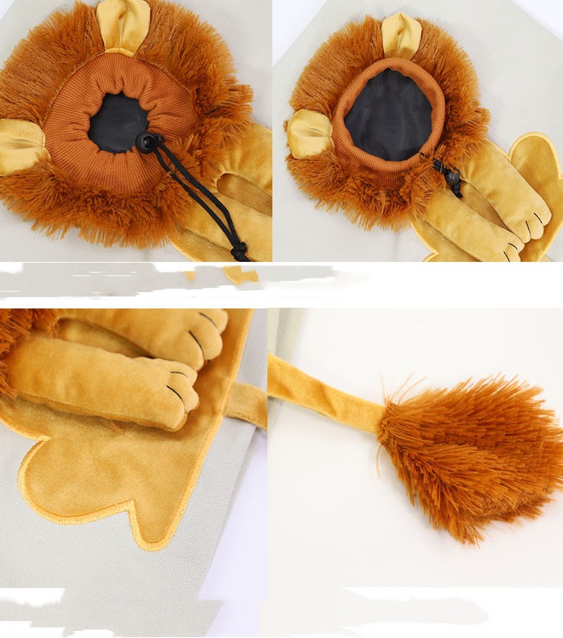 Soft Pet Carriers Lion Design Portable Breathable Bag Cat Dog Carrier Bags Outgoing Travel Pets Handbag With Safety Zippers - Image 3