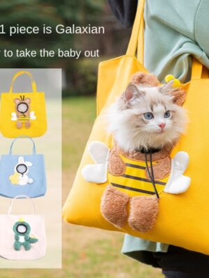 Little Bee Design Cat Dog Carrier Bags Portable Breathable Bag Soft Pet Carriers With Safety Zippers Outgoing Travel Pets Handbag