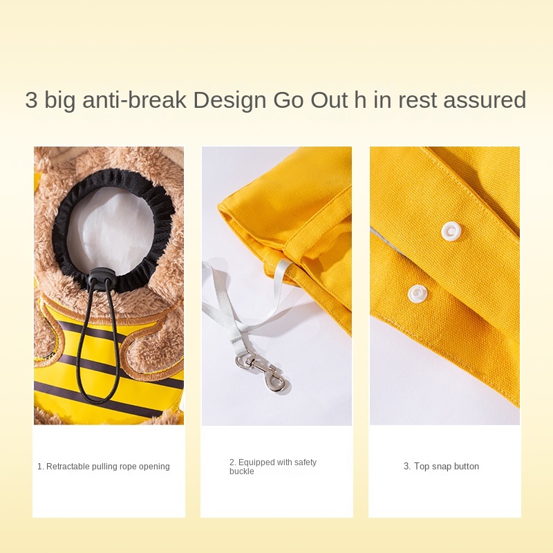 Little Bee Design Cat Dog Carrier Bags Portable Breathable Bag Soft Pet Carriers With Safety Zippers Outgoing Travel Pets Handbag - Image 8