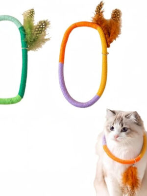 Cotton Rope Cat Toys Catnip Toys With Feather Safe Teeth Cleaning Chew Toy For Cats Interactive Cat Kicker Toys Cat Toys For Bored Indoor Cats And Kittens