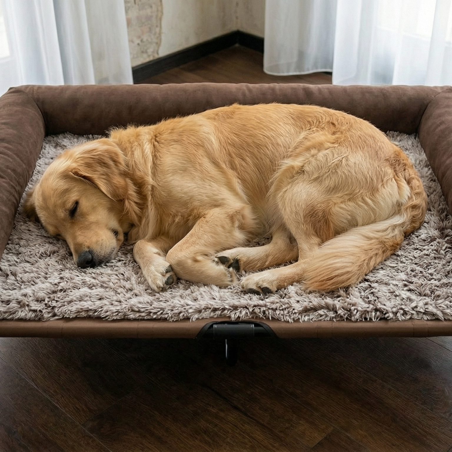 Cosy Cooling Bolster Oxford Elevated Oversized Pet Bed