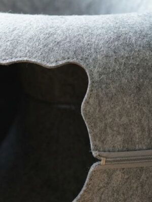 Felt Tunnel Cave Pet Bed with Removable Donut Nest