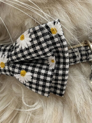 Plaid Adjustable Collar with Detachable Bow Tie