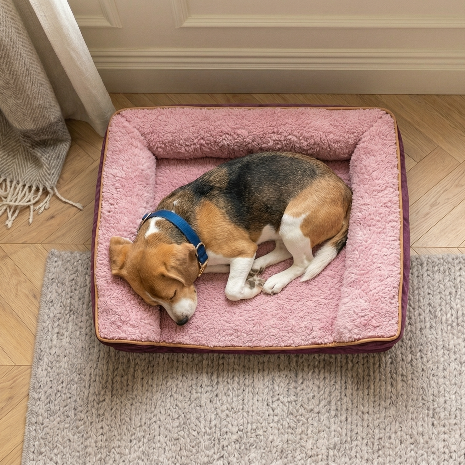Buckskin Breathable Plush Sofa Pet Bed