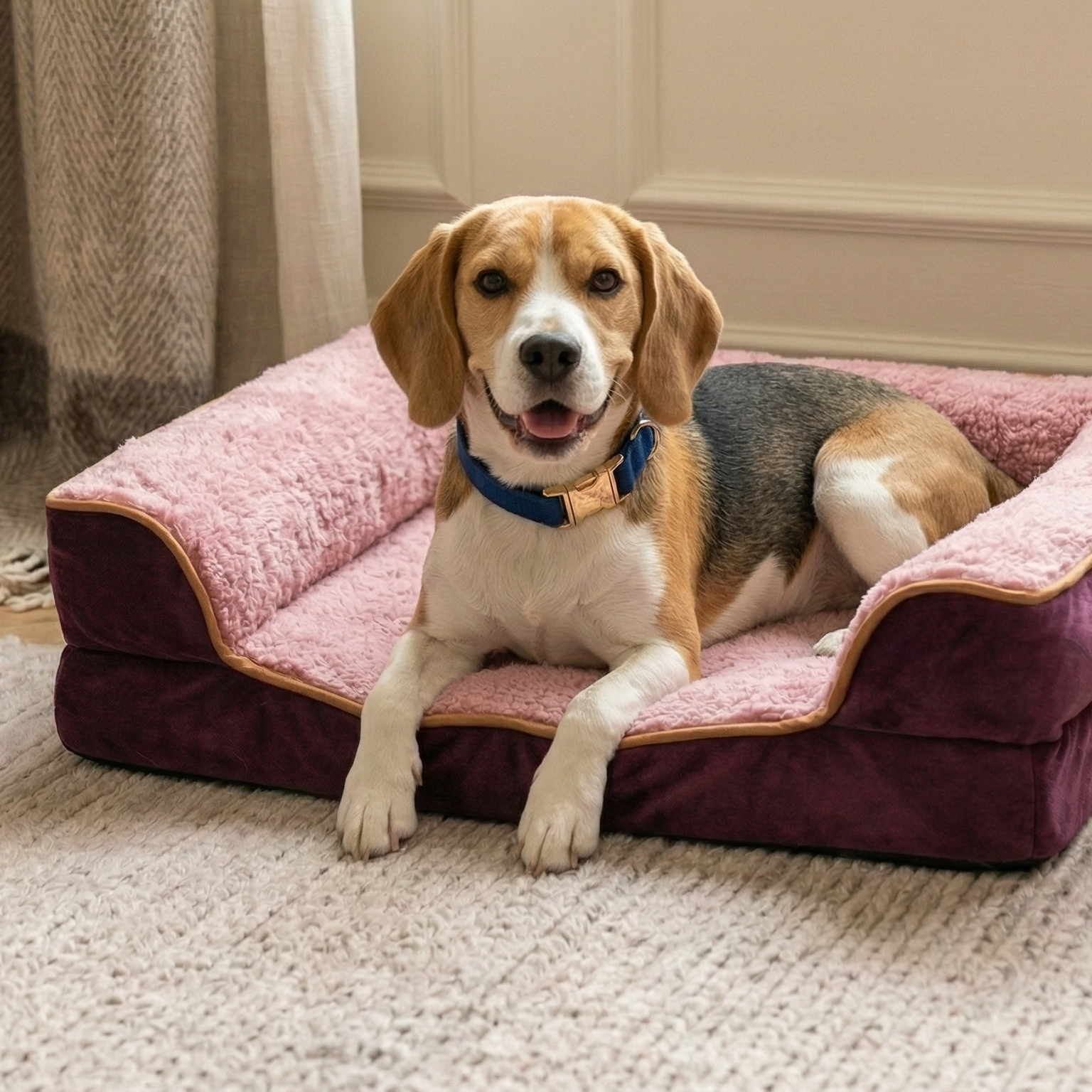 Buckskin Breathable Plush Sofa Pet Bed