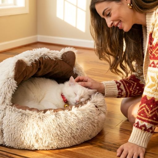 Round Nest House Cushion Pet Bed