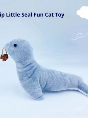 Pet Toys Cat Sea Lion Plush Toys Containing Bell Sound Teeth Grinding Catnip Gall Fruit Teasing Cat Toys