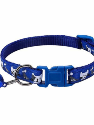 Colorful Cats Pattern Bell Cat Collar