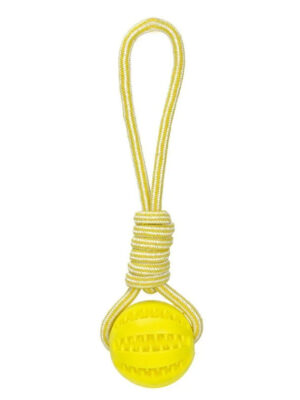 Soft Rubber Interactive Pull-Cord Ball Toy