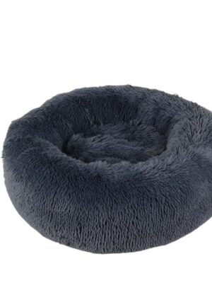 Fluffy Plush Donut Nest Pet Bed