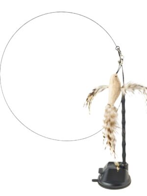 Hands-Free Interactive Bird Feather Wand Cat Toy