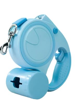 Illuminated Retractable Leash with Built-In Waste Bag Dispenser