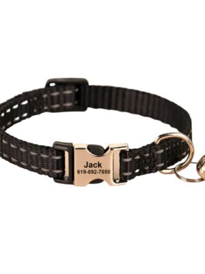 Nylon Reflective Bell Dog Collar