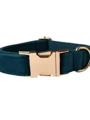 Peacock Collar Blue Velvet Detachable