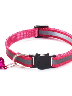 Reflective Breakaway Adjustable Dog Collar with Bell
