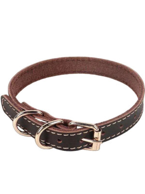 Saddle Cowhide Leather Dog and Cat Collar