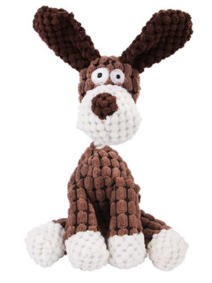 Squeaky Animal Corduroy Plush Chew Dog Toy