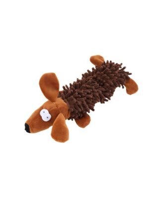 Squeaky Fleece Animal Plush Chew Dog Toy