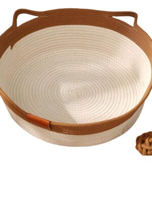 Woven Rattan Pet Bed Scratch Board Winter Warm Pad
